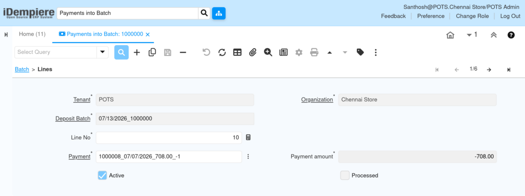 TenthPlanet iDempiere Accounting Payments Into Batch 2