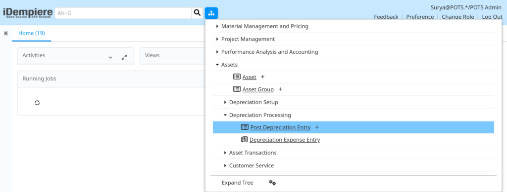 TenthPlanet-iDempiere-Accounting-PostDepreciationEntry-1