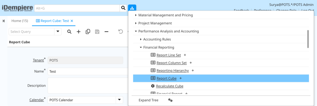 How to Configure Report Cube in iDempiere TenthPlanet-iDempiere-Accounting-ReportCube-1