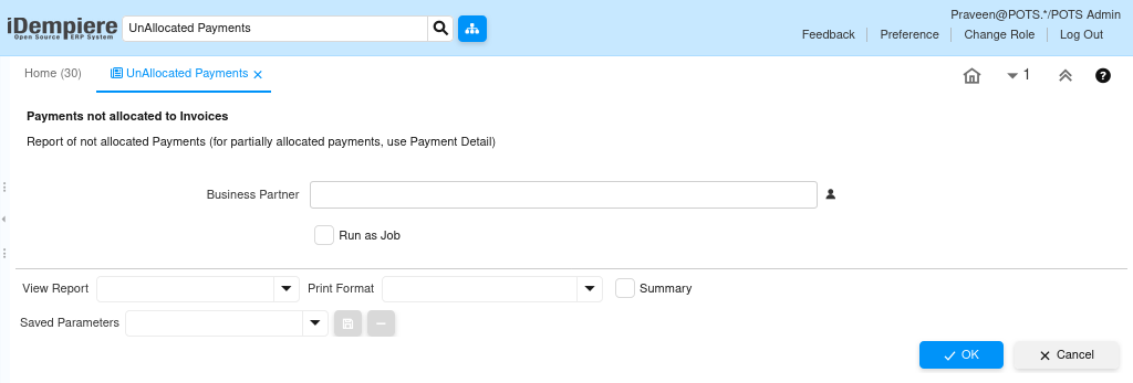 TenthPlanet iDempiere Accounting UnallocatedPayment