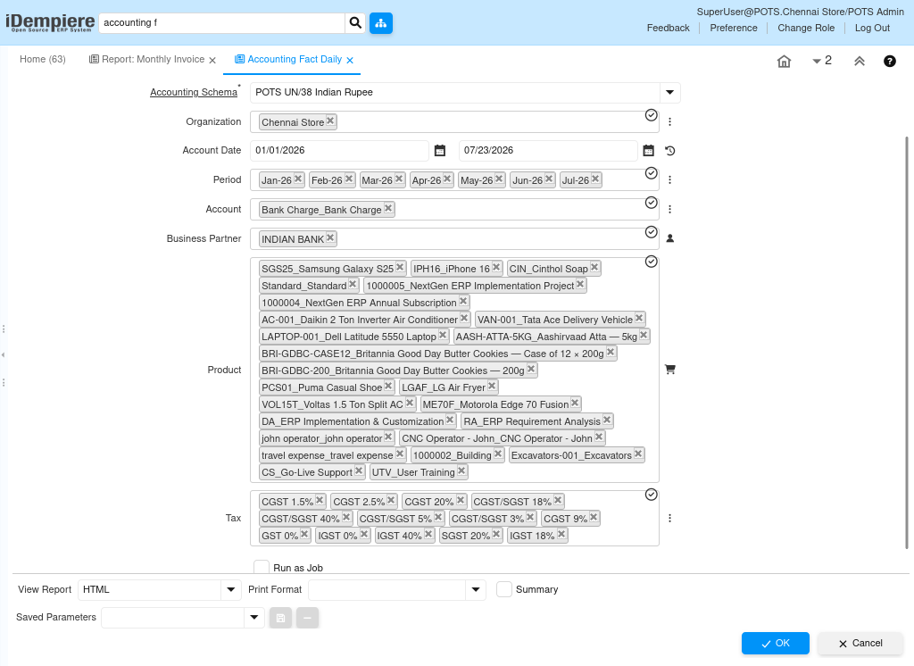 TenthPlanet iDempiere AccountingManagement AccountingFactDaily 1