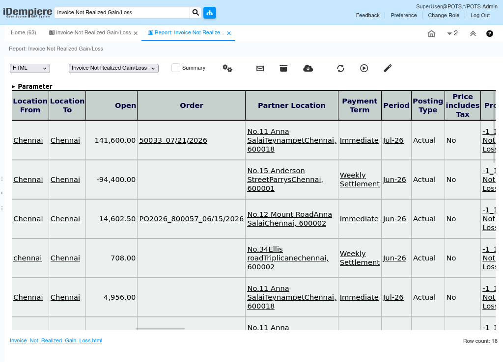 TenthPlanet iDempiere AccountingManagement Invoice Not Realized Gain Loss 4