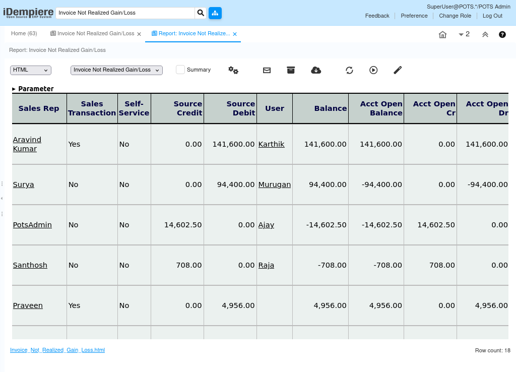 TenthPlanet iDempiere AccountingManagement Invoice Not Realized Gain Loss 5