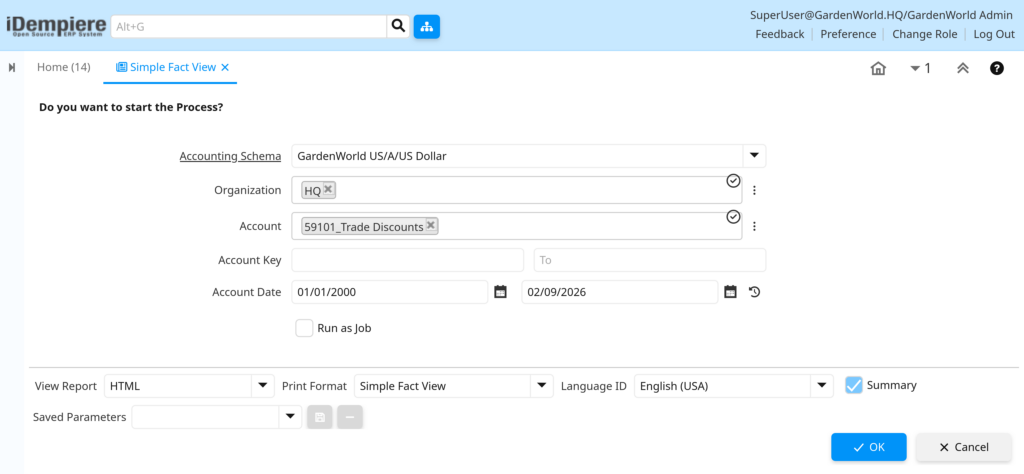 How Does Simple Fact View Report Works in iDempiere TenthPlanet-iDempiere-Simple Fact View