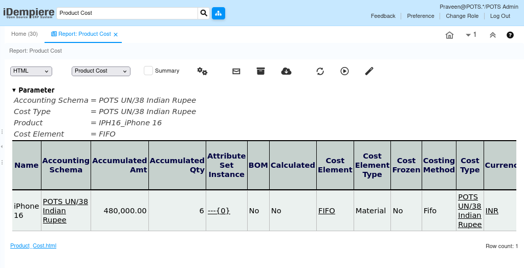 How does Product Cost Report works in iDempiere TenthPlanet-iDempiere-Costing-ProductCost-1