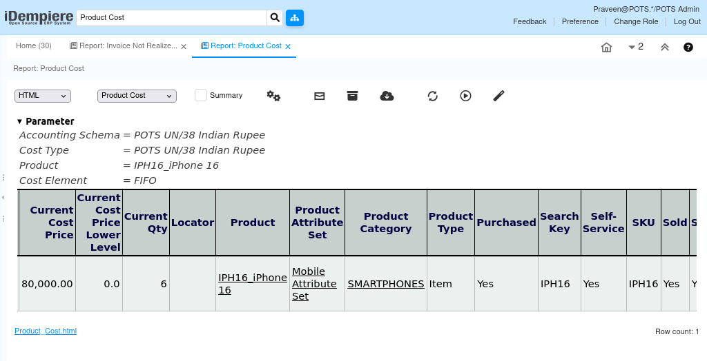 How does Product Cost Report works in iDempiere TenthPlanet-iDempiere-Costing-ProductCost-2