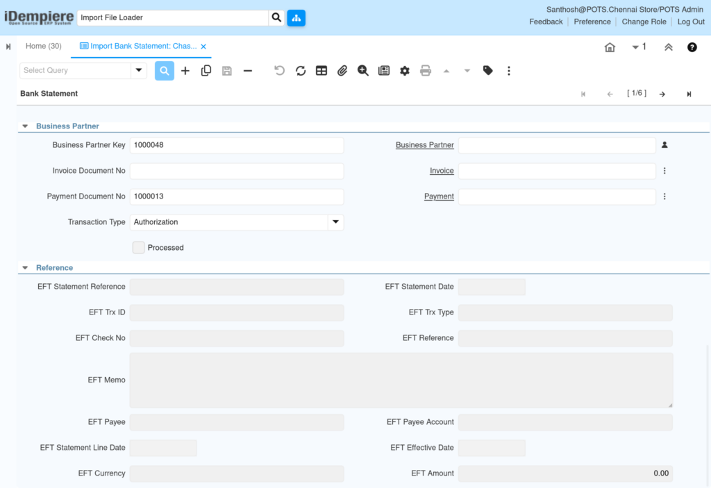 How to Import Bank Statements in iDempiere TenthPlanet iDempiere DataManagement ImportBankStatement 5