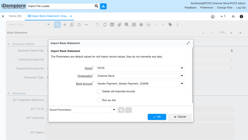 How to Import Bank Statements in iDempiere TenthPlanet iDempiere DataManagement ImportBankStatement 7