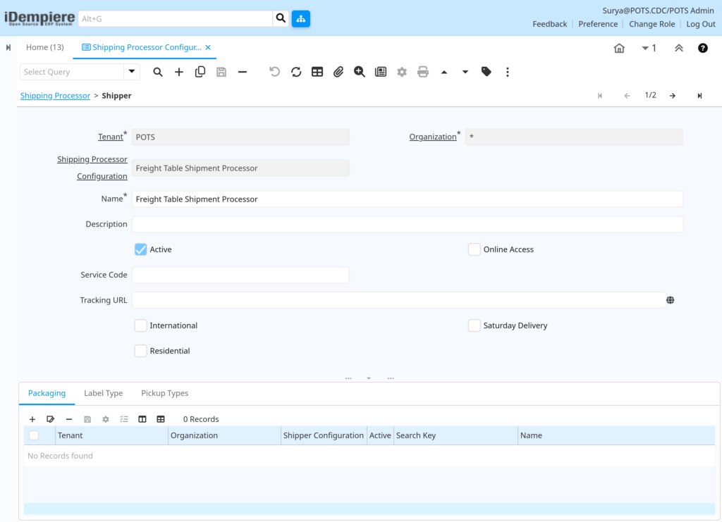 TenthPlanet-iDempiere-Master-ShippingProcessorConfiguration-4