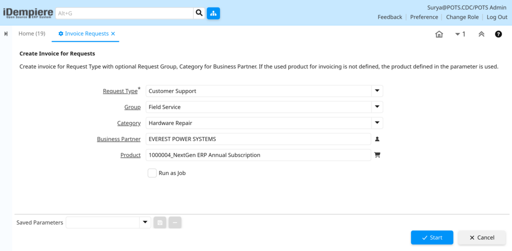 TenthPlanet-iDempiere-Process-InvoiceRequests-3