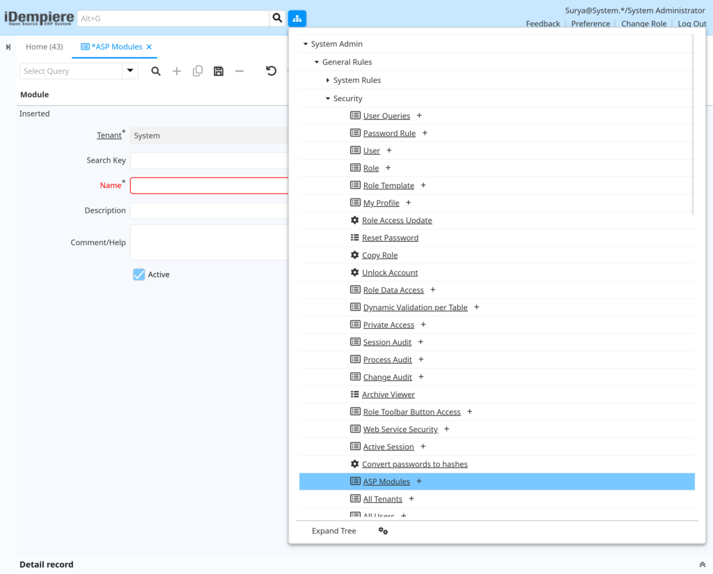 TenthPlanet-iDempiere-SystemAdmin-ASPModule-1