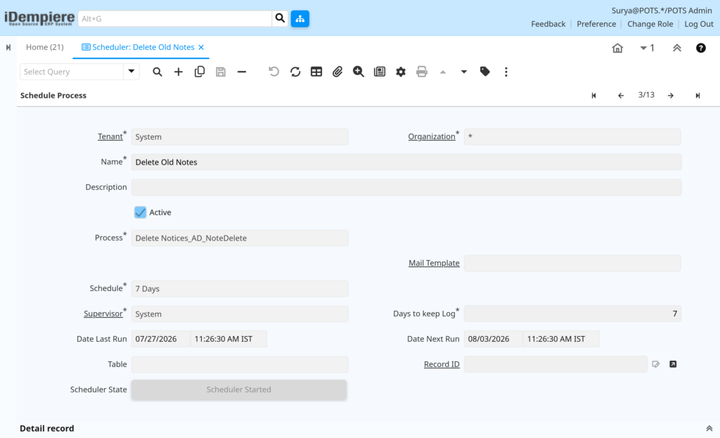 TenthPlanet-iDempiere-SystemAdmin-Scheduler-3