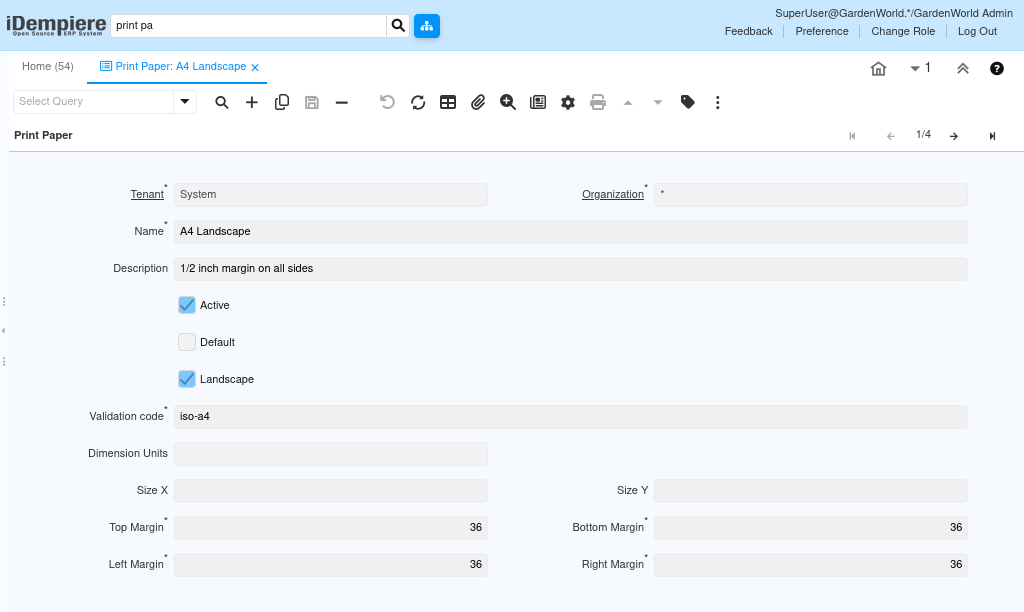 How to Configure Print Paper in iDempiere Tenthplanet-iDempiere-Print-Paper-2