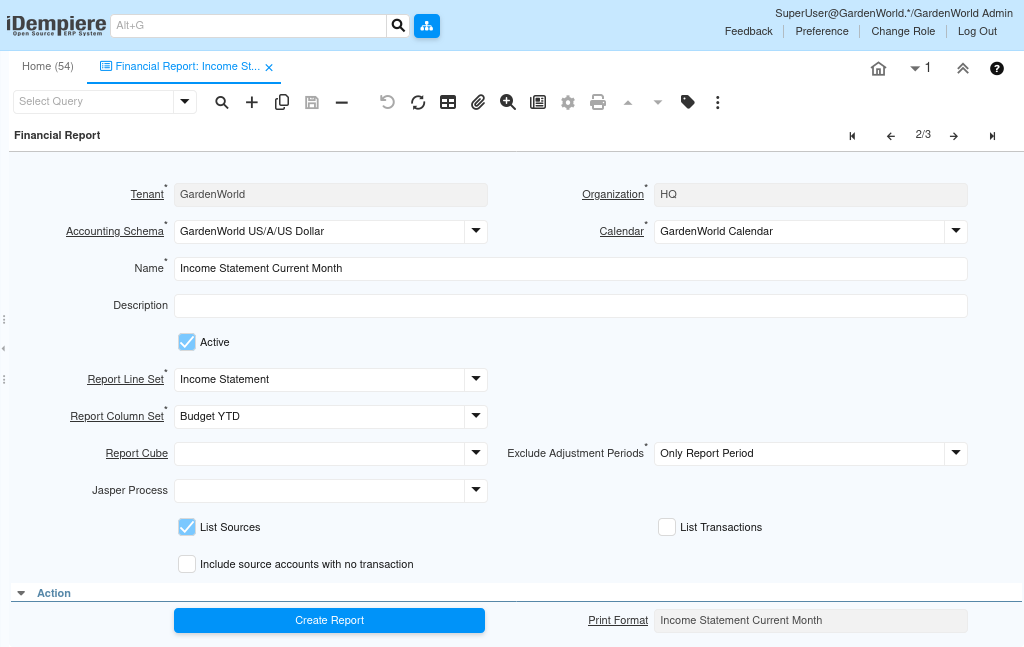 How Does Financial Report Works in iDempiere TenthPlanet iDempiere AccountingManagement Financial Report 2