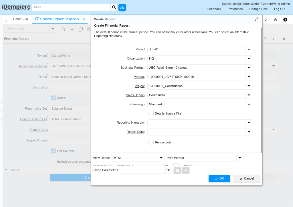 How Does Balance Sheet Report Works in iDempiere TenthPlanet-iDempiere-AccountingManagement-Financial Report-BalanceSheet1