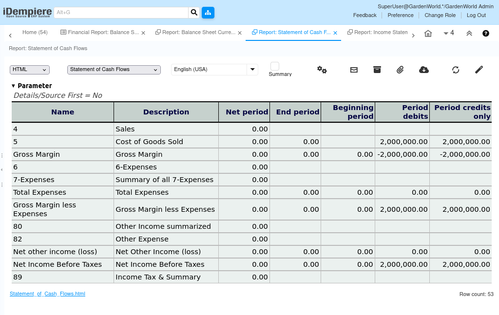 How Does Income Statement Report Works in iDempiere TenthPlanet-iDempiere-AccountingManagement-Financial Report-Income statement-2