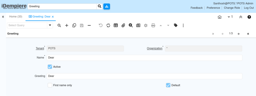 How to Configure the Greeting Window in iDempiere TenthPlanet iDempiere PartnerRelation Greeting