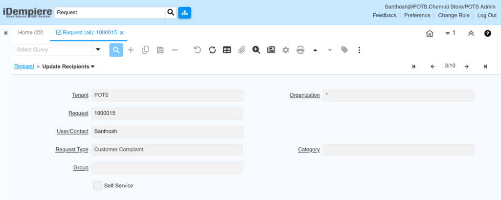 How to Configure Request (all) in iDempiere TenthPlanet-iDempiere-PartnerRelation-Request-all-5