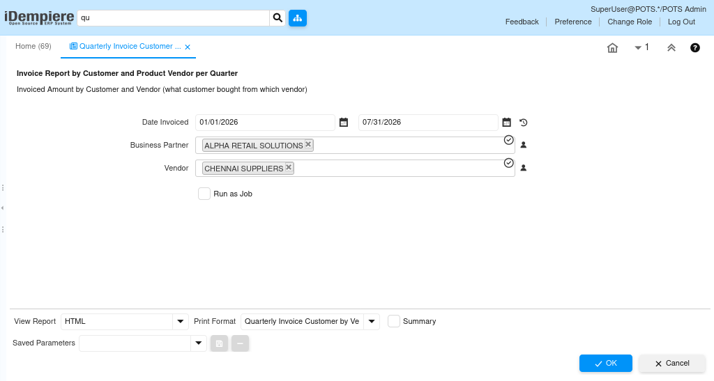 TenthPlanet-iDempiere-Report-quarterly-invoice-customer-by-vendor-1