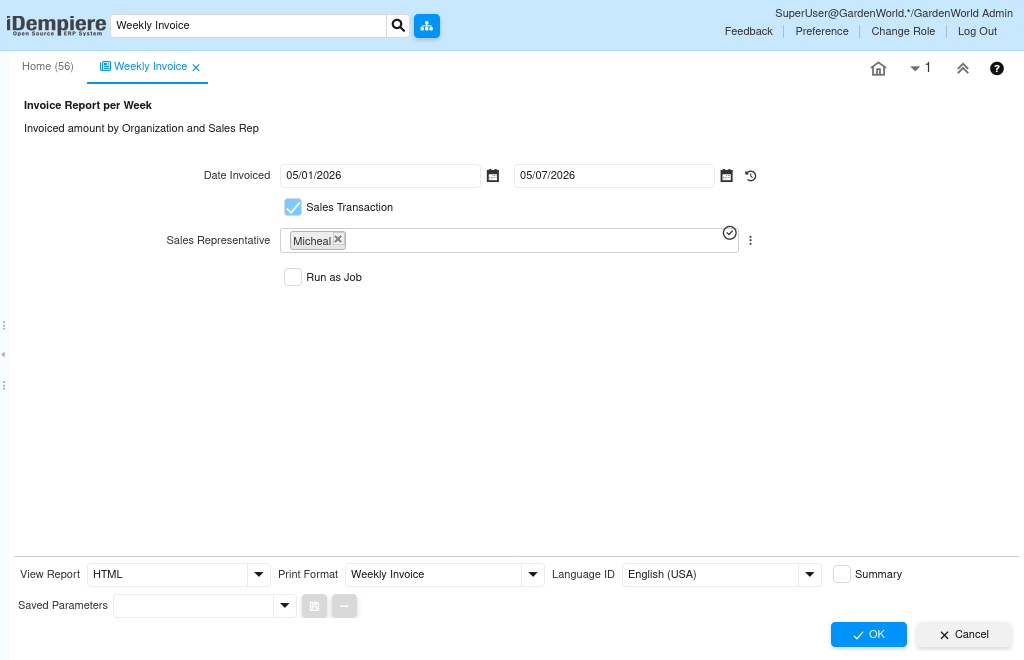 How Does Weekly Invoice Work in iDempiere TenthPlanet-iDempiere-Report-weekly-invoice-1