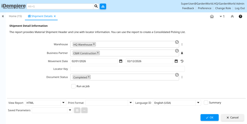 TenthPlanet iDempiere SalesManagement ShipmentDetails 1