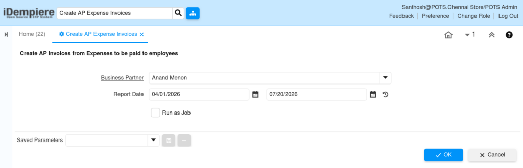TenthPlanet-iDempiere-Service-CreateAPExpenseInvoice-1