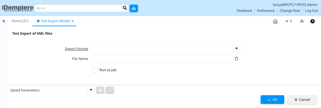 How to Configure Test Export Model in iDempiere TenthPlanet-iDempiere-SystemAdmin-TestExportModel-2