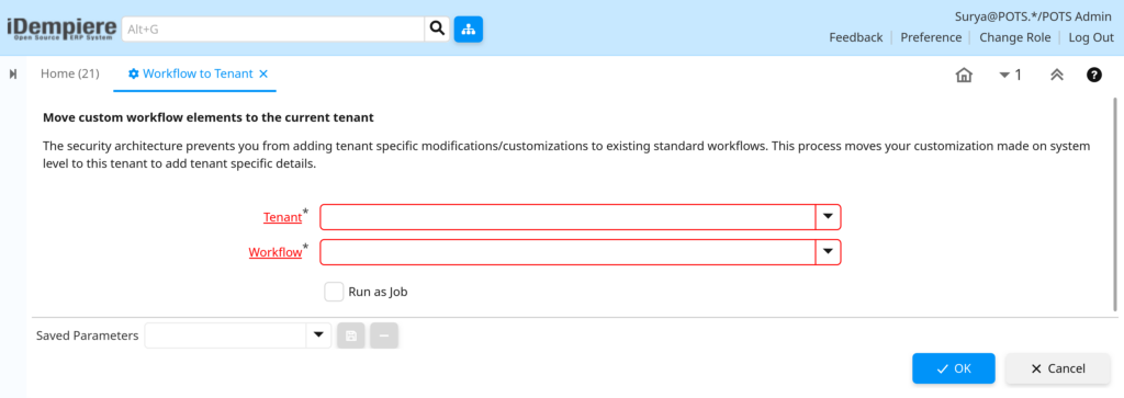 How Workflow to Tenant Process Works in iDempiere TenthPlanet-iDempiere-SystemAdmin-WorkflowToTenant-2