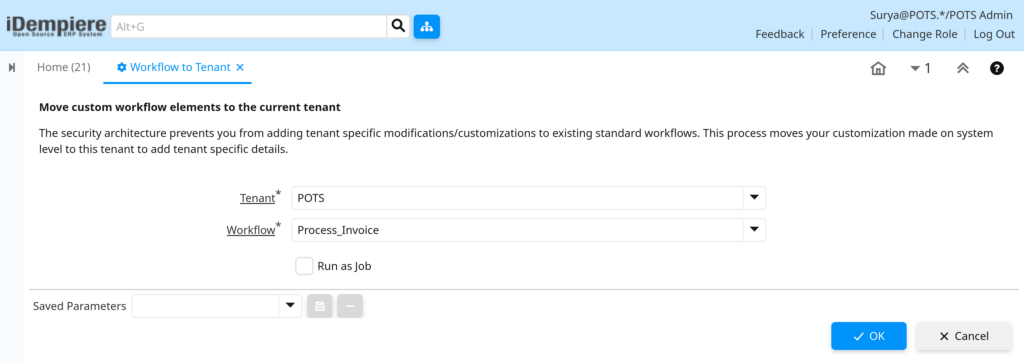 How Workflow to Tenant Process Works in iDempiere TenthPlanet-iDempiere-SystemAdmin-WorkflowToTenant-3