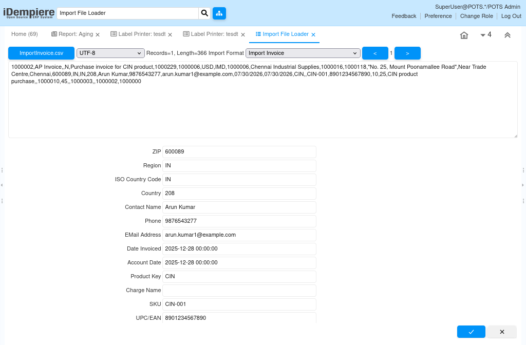 How to Use Import File Loader in iDempiere Tenthplanet-Idempiere-Data-Import File Loader-1