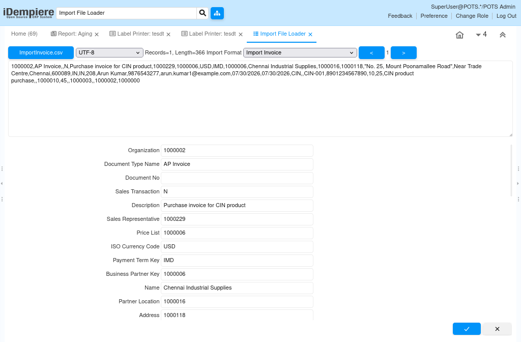 How to Use Import File Loader in iDempiere Tenthplanet Idempiere-Data-Import File Loader