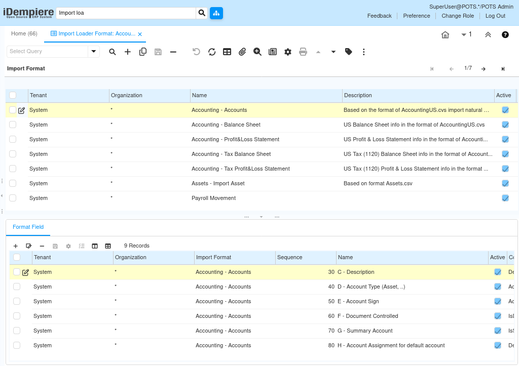 How to Configure Import Loader Format in iDempiere Tenthplanet-iDempiere-Import_Format-1