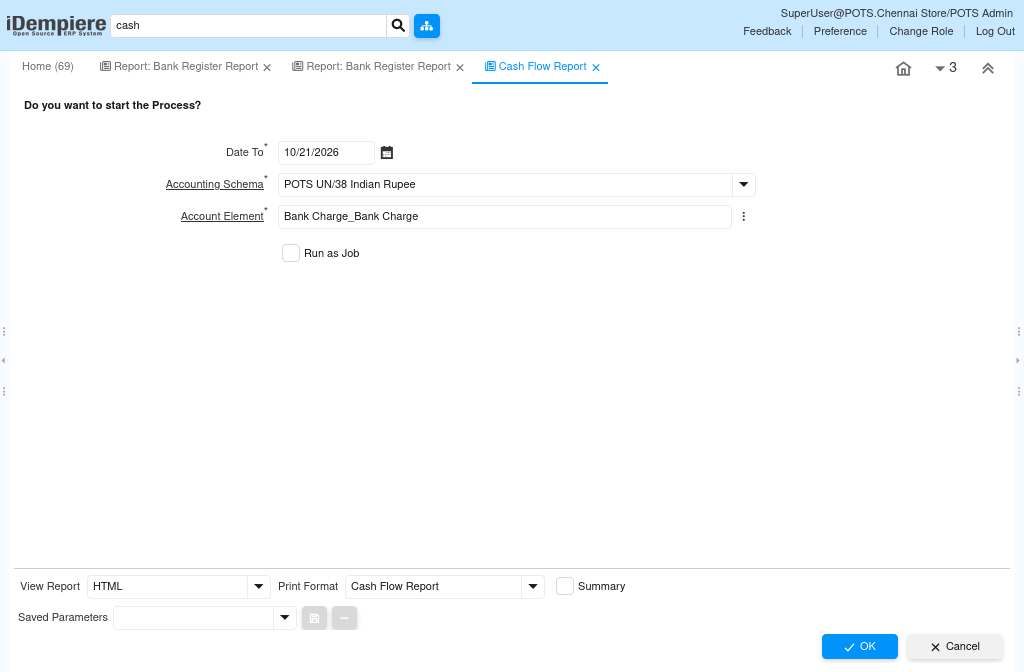 How Does Cash Flow Report Works in iDempiere Tenthplanet-idempiere-Report-Cash Flow Report