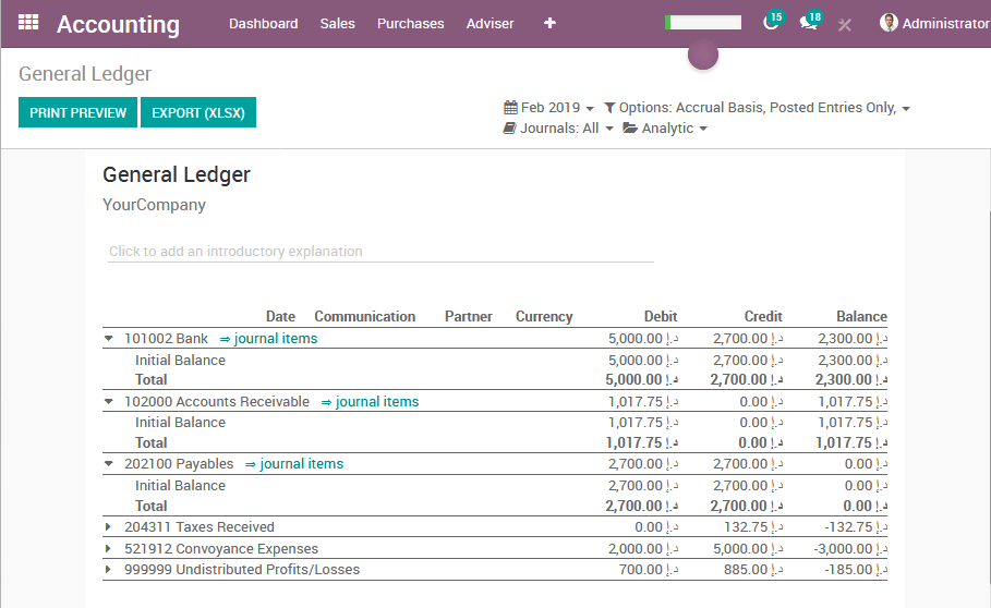 TenthPlanet_Odoo_Product_Accounting_General_Ledger_Report