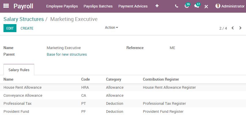 TenthPlanet_Odoo_Modules_Payroll_Management_Salary Structure