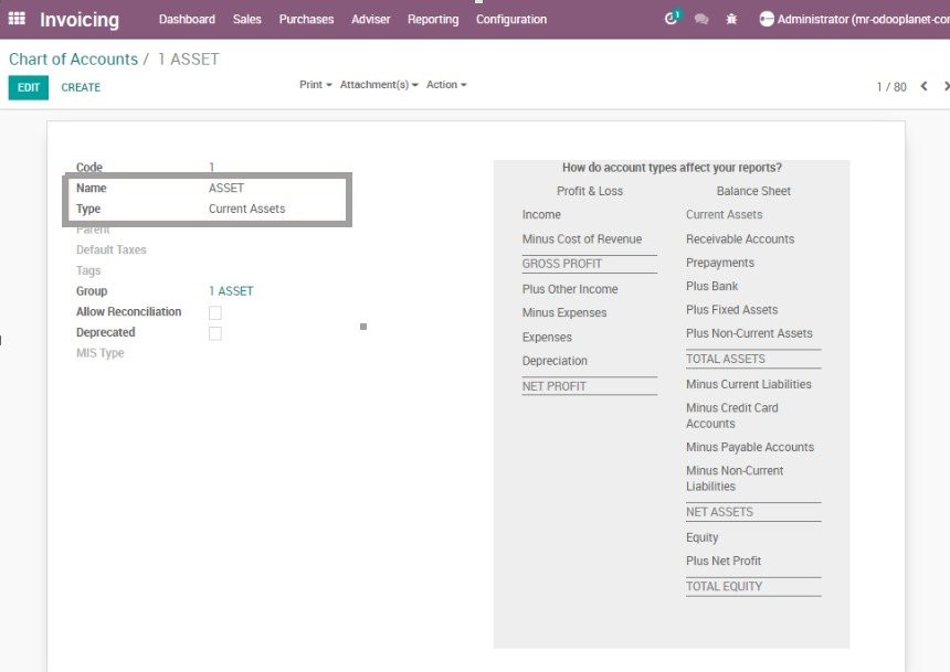 Ricetrading ERP Master Management Manage Chart Of AccountsCOA