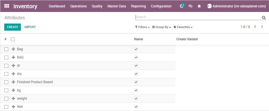 Ricetrading ERP Master Management Product Variant Master