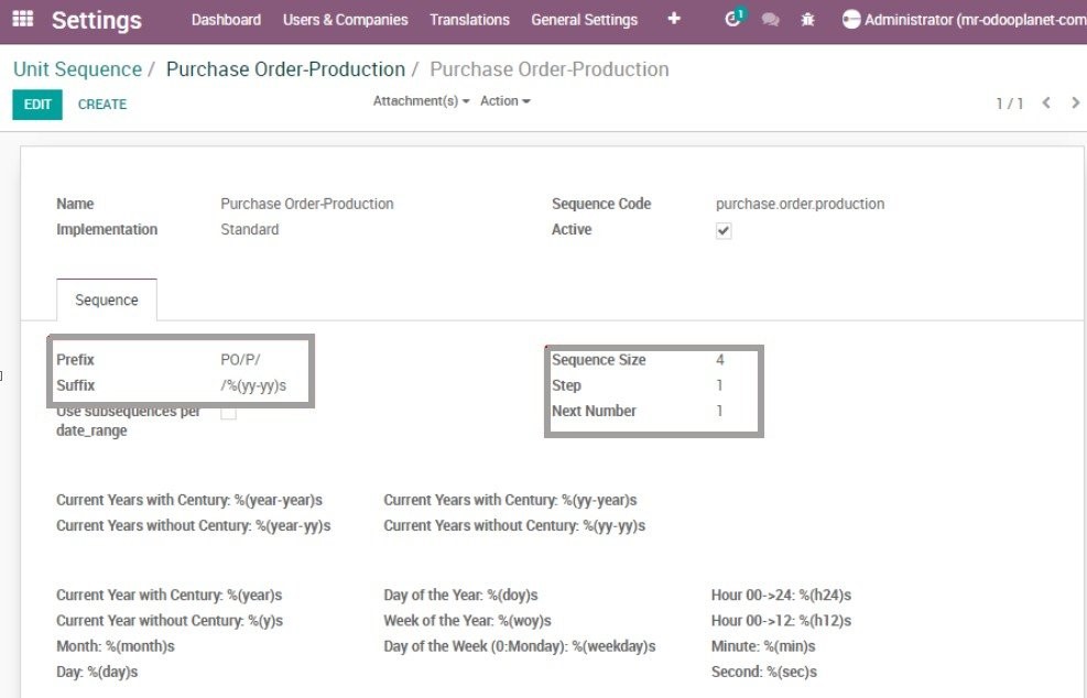 Ricetrading ERP Master Management Sequence Configuration