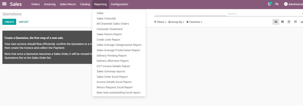 Ricetrading ERP Sales Managementsales report