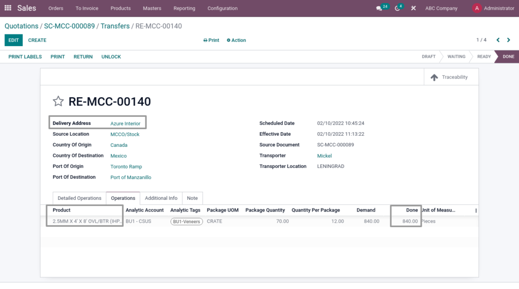 Odoo ERP McCorry Sales management sales deliveryorder 2