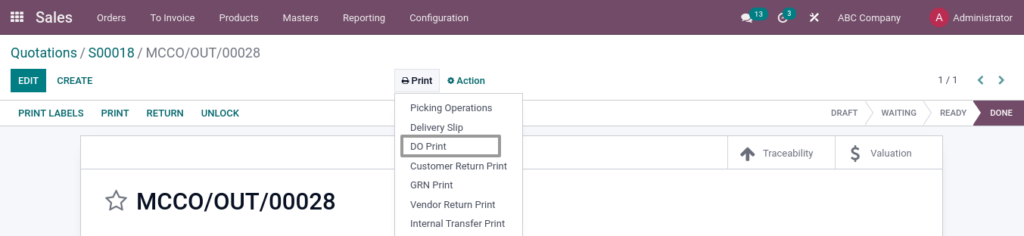 Odoo ERP McCorry sales management DeliveryOrderPrint 1