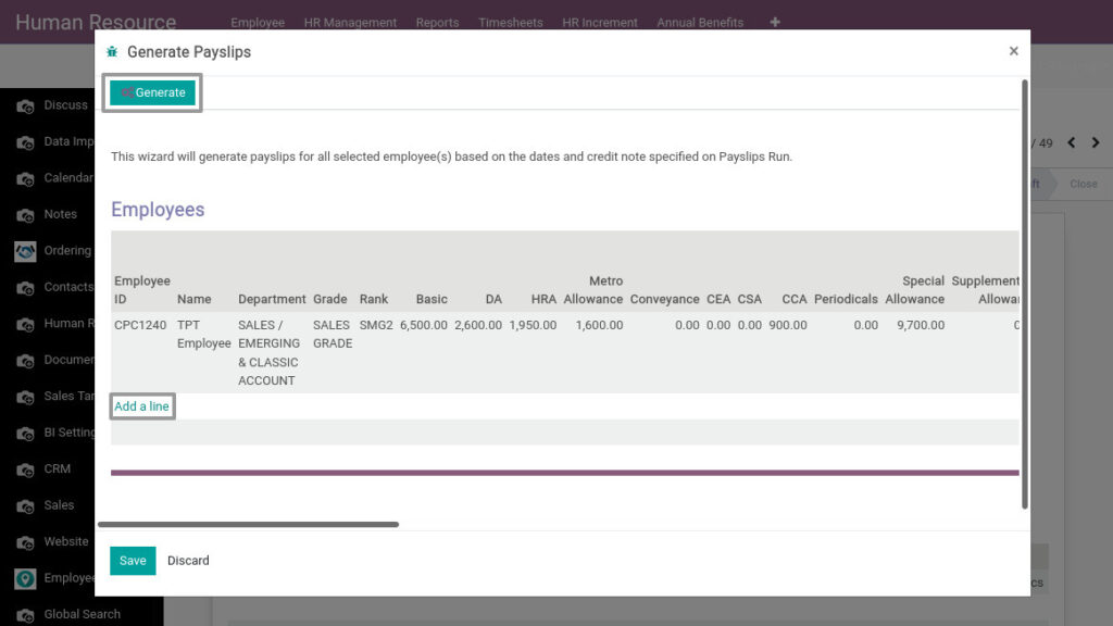 Odoo ERP Payroll payroll management manage employee payslip batch 2