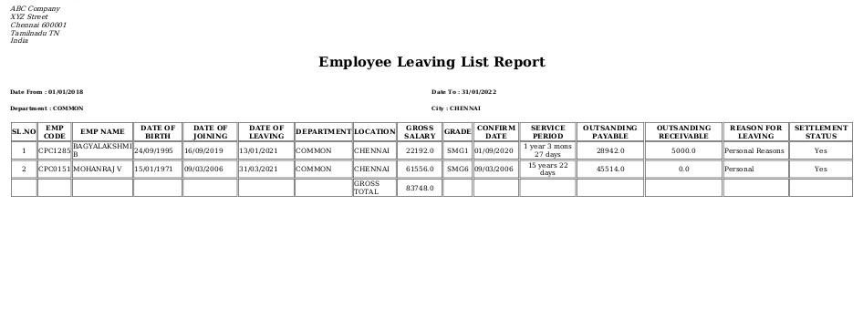 Odoo ERP Payroll payroll management report employee leaving report 2