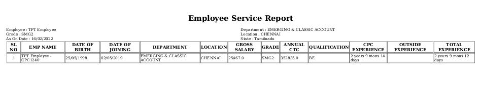 Odoo ERP Payroll payroll management report employee service report 2