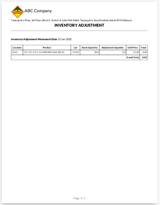 Odoo ERP mccorry inventory management inventory adjustment print 2