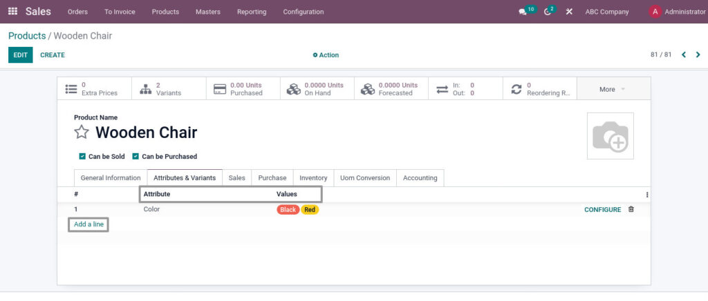 Odoo ERP mccorry master management manage product 1