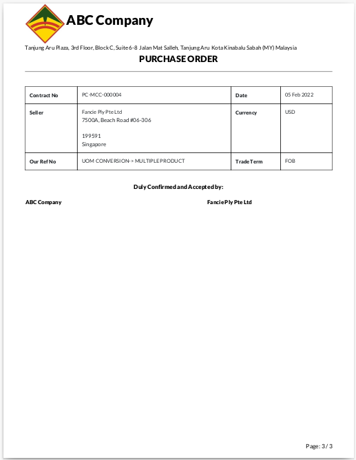 Odoo ERP mccorry purchase management purchase order print 4
