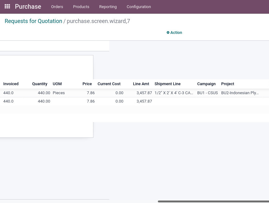 Odoo ERP mccorry purchase management report vendor invoice report 3