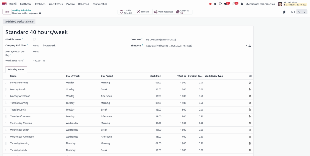 Screenshot_ work schedule _form_view