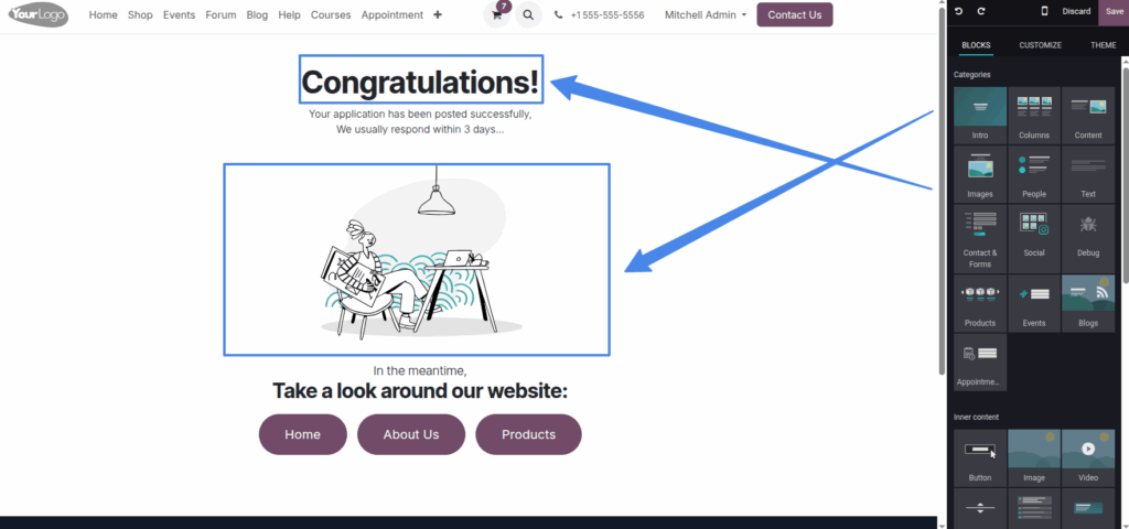 Odoo Website Thank-you-Recruitment